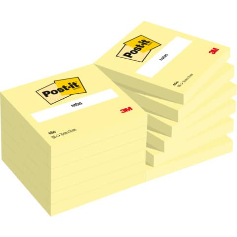 Foglietti riposizionabili Giallo Canary Post-it® Notes 76x76 mm - 12 blocchetti da 100 ff  - 7100290160